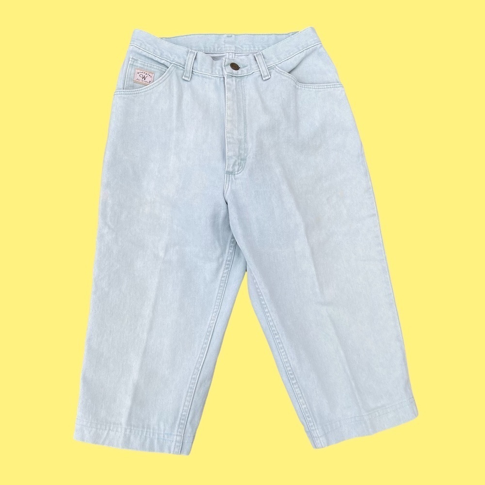 Vintage Wrangler Bermuda Light‎ Green Denim Shorts